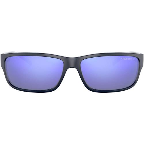 Arnette Men`s An4271 Zoro Rectangular Sunglasses Matte Blue/Dark Grey Mirror Water Polarized