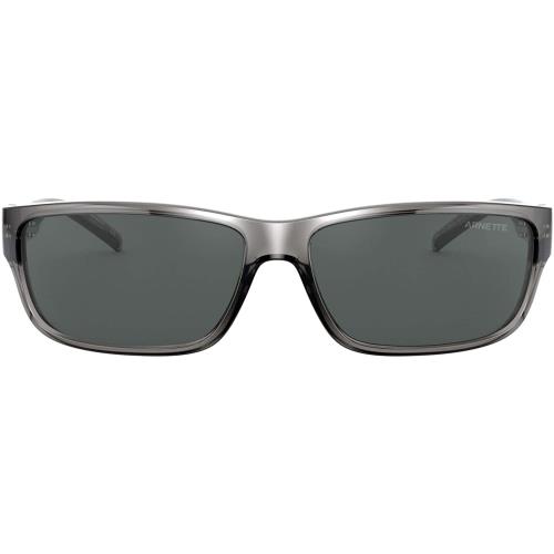 Arnette Men`s An4271 Zoro Rectangular Sunglasses Transparent Grey/Grey