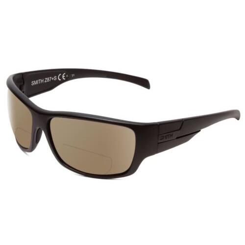 Smith Optic Frontman Elite Designer Polarized Bifocal Sunglasses in Black 61 mm Brown