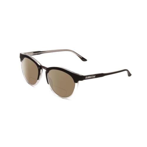 Smith Optic Questa Women Round Polarized Bifocal Sunglasses Black 50mm 41 Option Brown