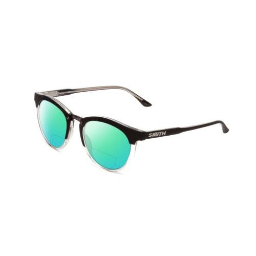 Smith Optic Questa Women Round Polarized Bifocal Sunglasses Black 50mm 41 Option Green Mirror