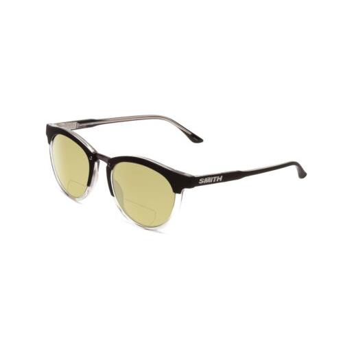 Smith Optic Questa Women Round Polarized Bifocal Sunglasses Black 50mm 41 Option Yellow