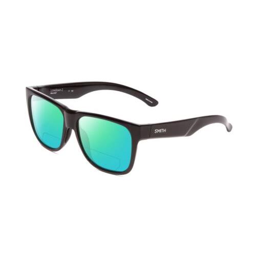 Smith Optics Lowdown 2 Unisex Designer Polarized Bi-focal Sunglasses Black 55mm Green Mirror