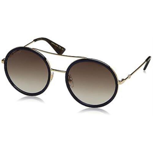 Gucci Logo Sunglasses GG0061S-005 56mm Gold / Brown Gradient Lens