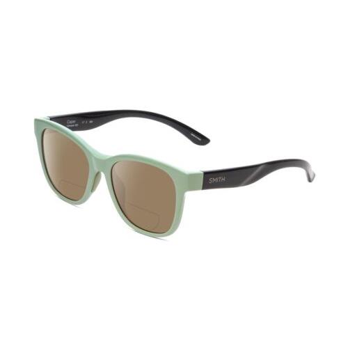 Smith Optic Caper Cateye Polarized Bifocal Sunglasses Saltwater Green Blue 53mm Brown