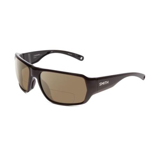 Smith Optics Castaway Unisex Wrap Polarized Bifocal Sunglasses Gloss Black 63mm Brown