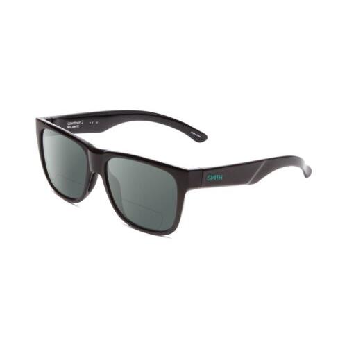 Smith Optic Lowdown 2 Unisex Polarized Bifocal Sunglasses Black Jade Green 55mm Grey