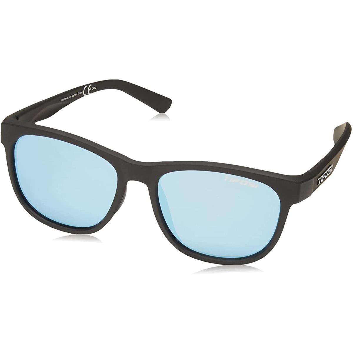 Tifosi Swank/swank SL Sunglasses Satin Black/Smoke Bright Blue