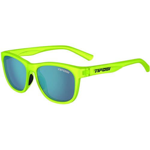 Tifosi Swank/swank SL Sunglasses Satin Electric Green/Smoke Bright Blue