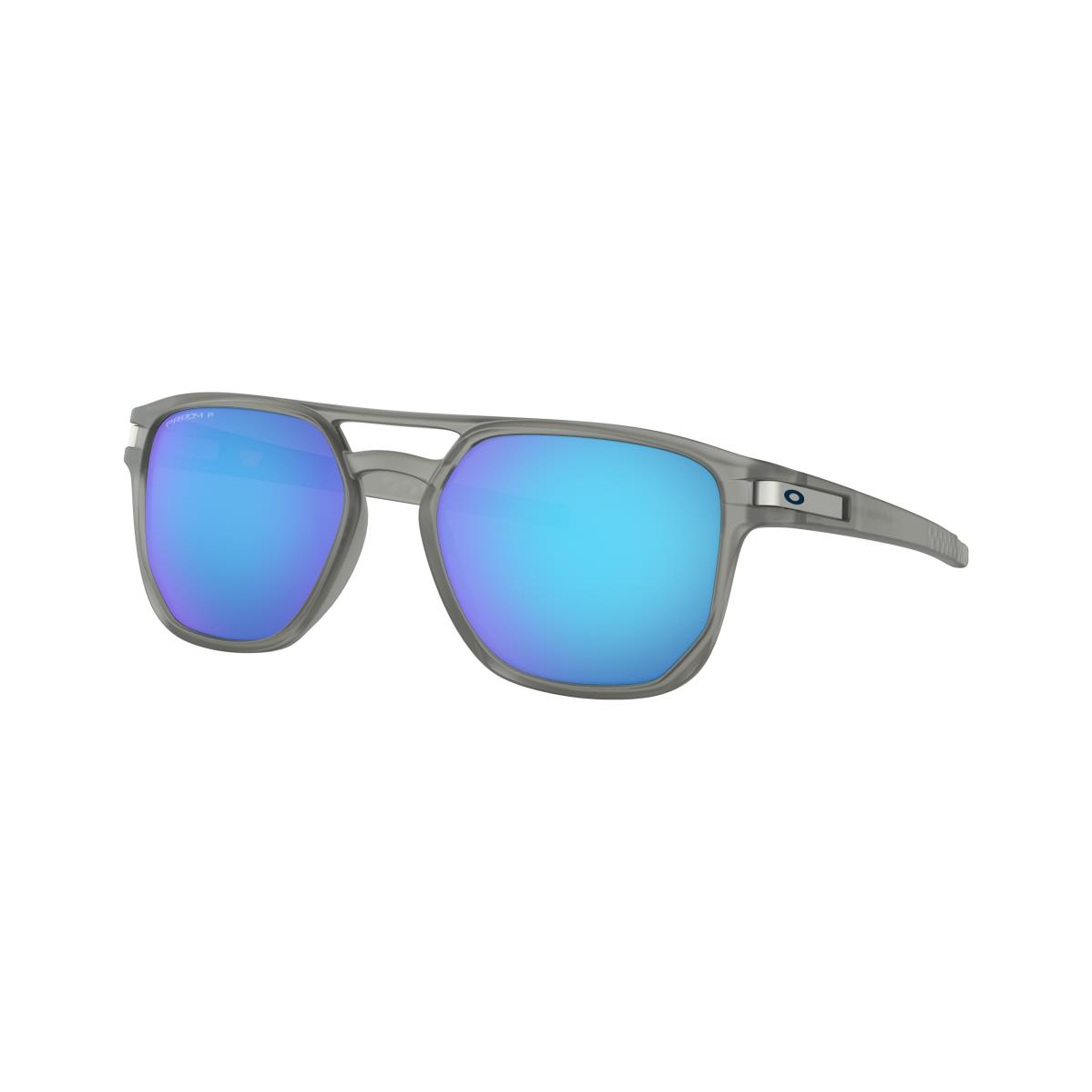 Oakley Latch Beta Polarized Sunglasses Matte Grey Prizm Sapphire 06