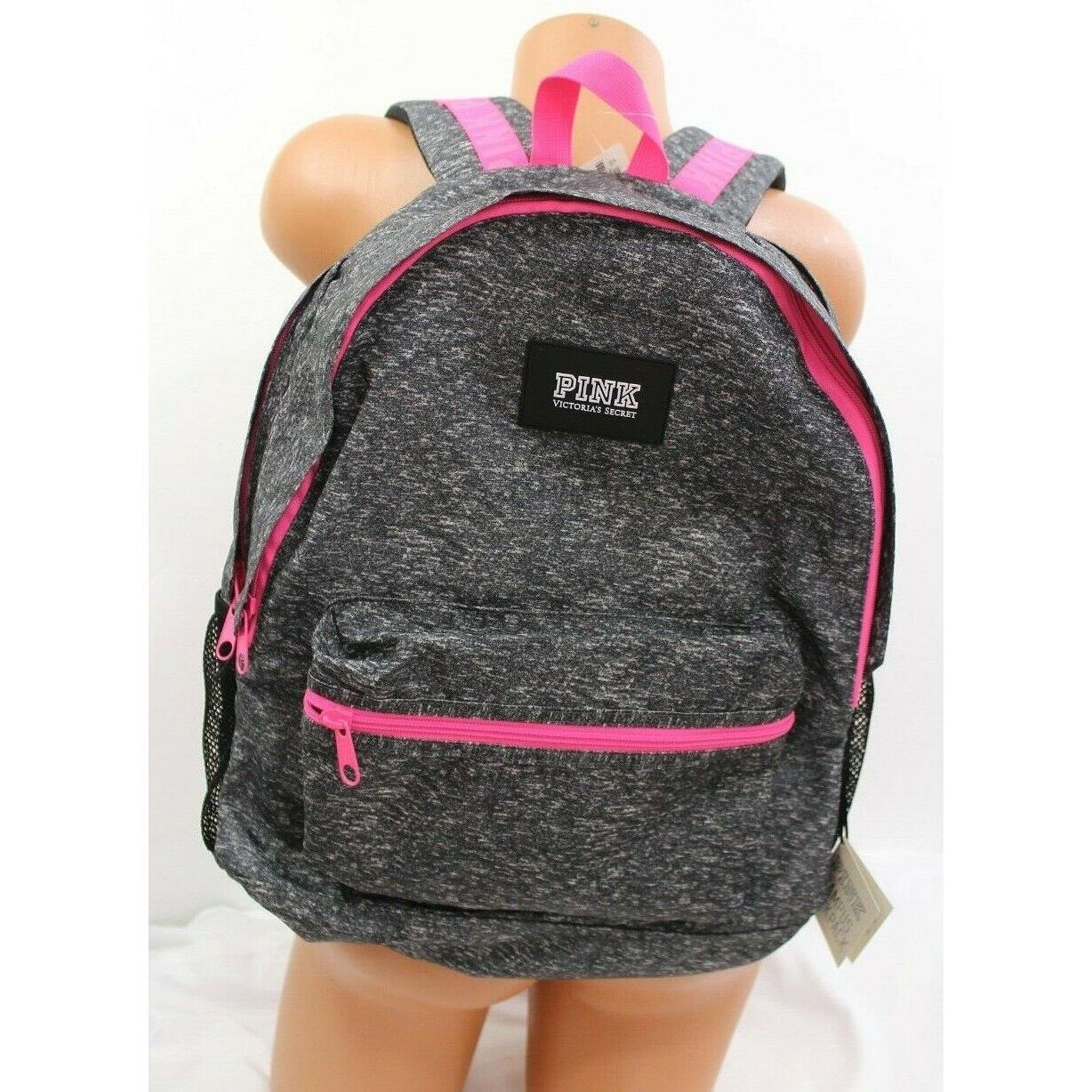 Victoria's Secret PINK Backpack NEW heathered  grey with logo