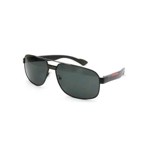 Prada Sport Aviator Unisex Sunglasses Sps 54MS 1BO1A1 59mm Black / Grey Lens | 8056597430070 Prada - Black Frame | Fash