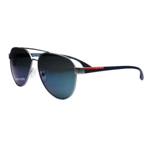 Prada Linea Rossa PS54TS-DG1387 Gunmetal Rubber/dark Grey External Ar Sunglasses