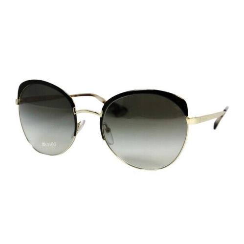 Prada PR 54SS-QE30A7 Black Pale Gold / Grey Gradient Sunglasses