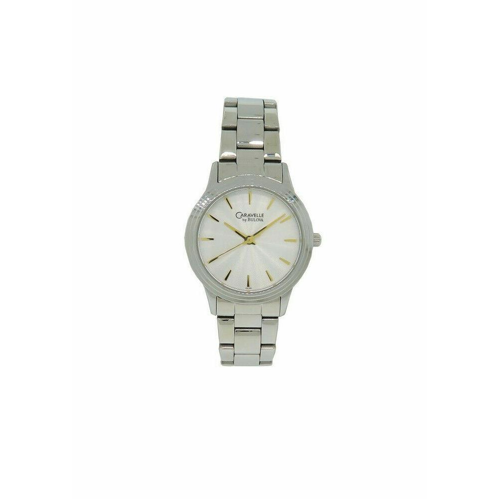 Caravelle by Bulova Women`s Round Analog Guilloche Stainless Steel Watch 43L149