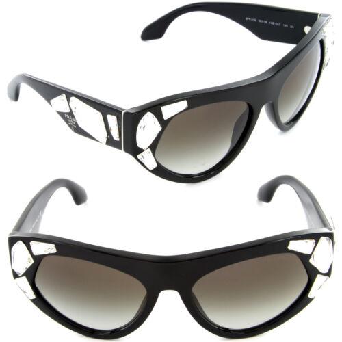 Prada Voice Sunglasses Spr 21QS 1AB-0A7 Black / Grey Gradient Lens