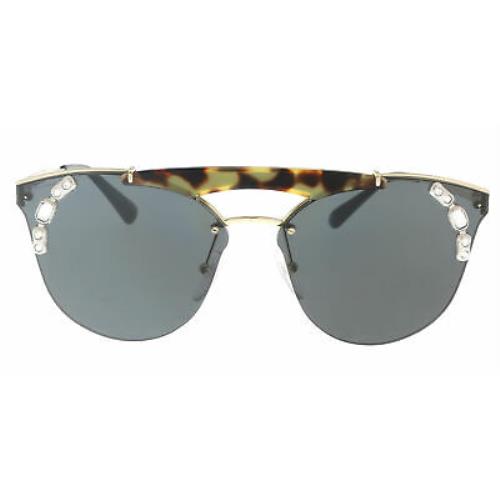 Prada PR 53US 18N5S0 Pale Gold/ Medium Havana Cat Eye Sunglasses