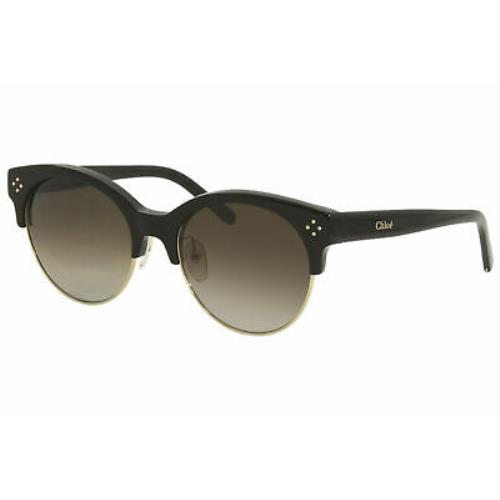 Chloé Chloe CE704S 001 Sunglasses Women`s Black/grey Lenses Fashion Round 54mm