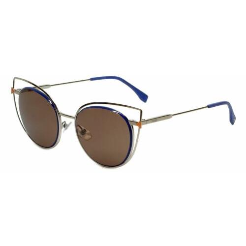 Fendi Designer Sunglasses FF0176-3YG in Silver 53mm