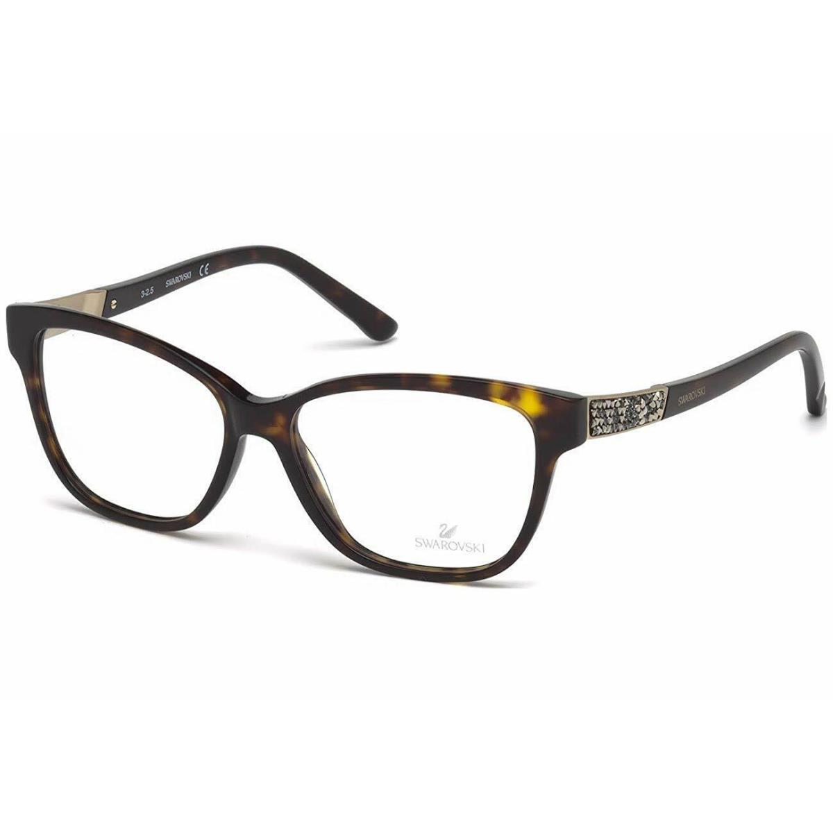 Swarovski SW Grey 5171-F 052 Tortoise Plastic Eyeglasses 53-14-140 SW5171F