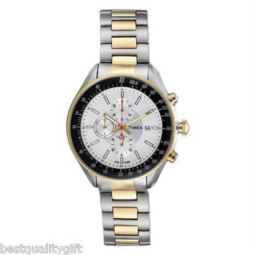 Timex Two-tone S/steel Chronograph White Dial Mens WATCH-T2N155