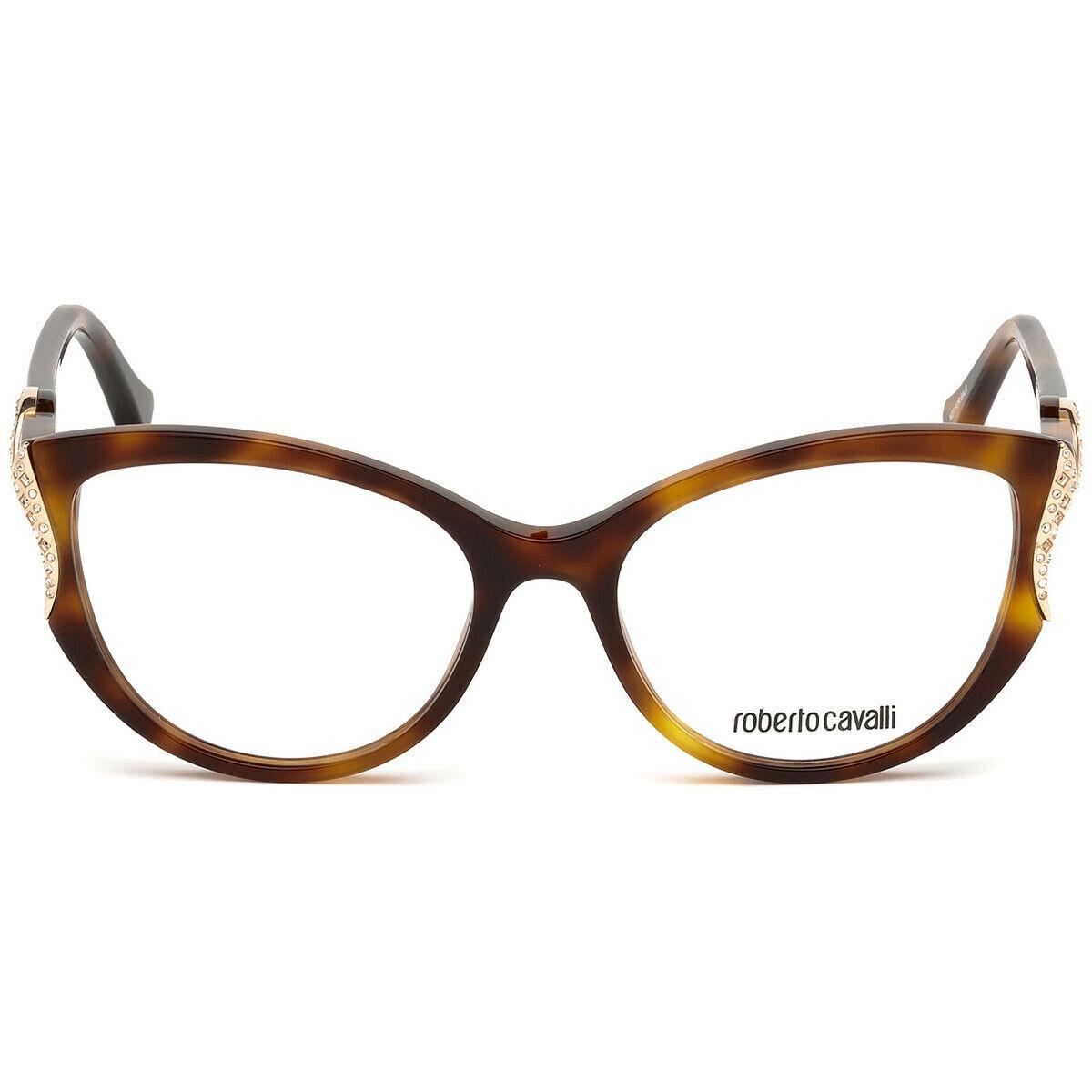 Roberto Cavalli Fosciana 5055 Tortoise 052 Eyeglasses W/stones 53-17-140 Cat Eye