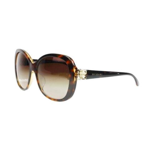 Bvlgari BV8171BF-537913 Top Havana Brown Crystal/brown Grad Sunglasses
