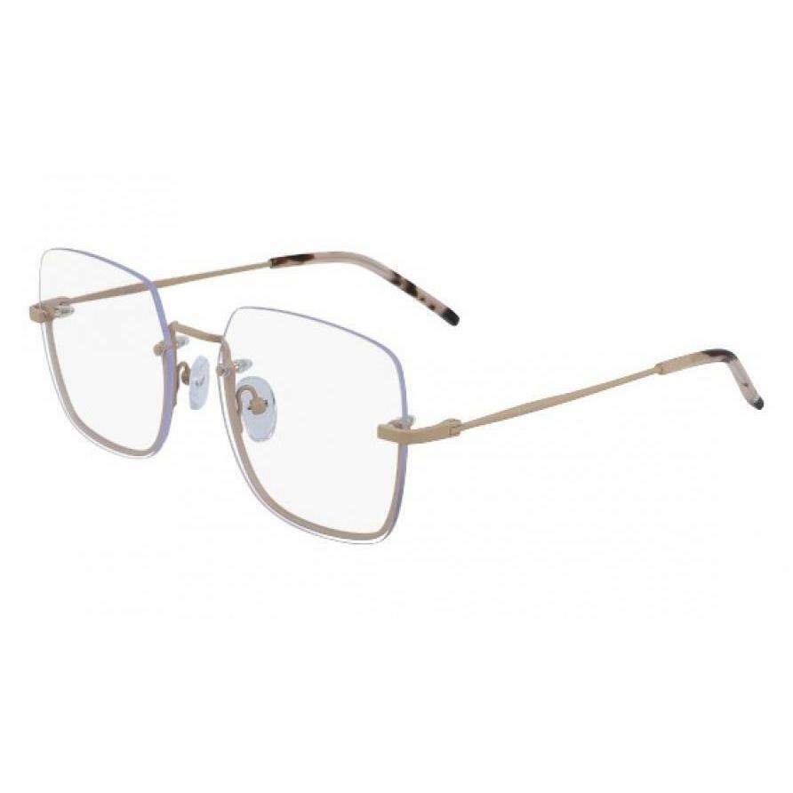 Dkny DK1001 272 Taupe Beige Rimless Eyeglasses Frame 54-17-135 Square 1001