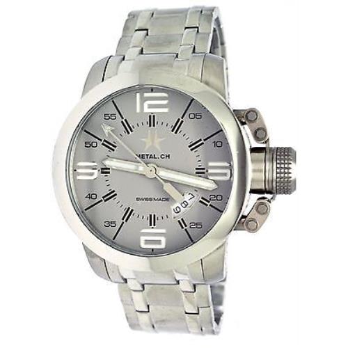 Swatch Metal Ch 1132.44S Stainless Steel Grey Dial Men`s Watch