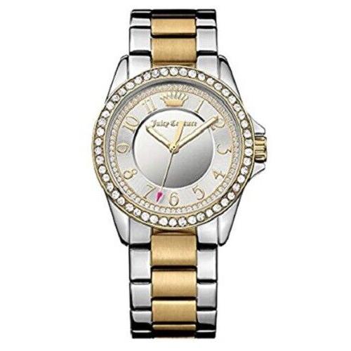 Juicy Couture 1901446 Emma Crystal Bezel Silver Gold Steel Women`s Watch