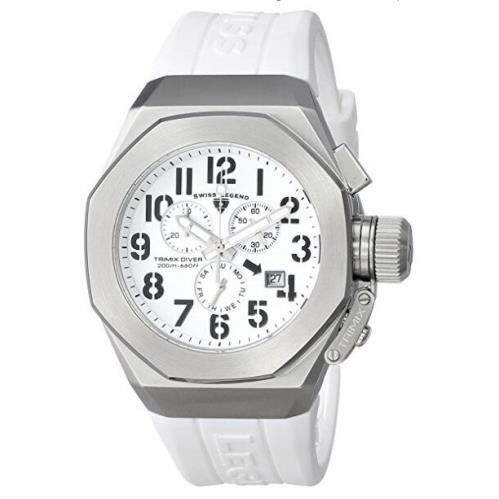 Swiss Legend 10542-02-WA Men`s Trimix Diver Chronograph Watch White