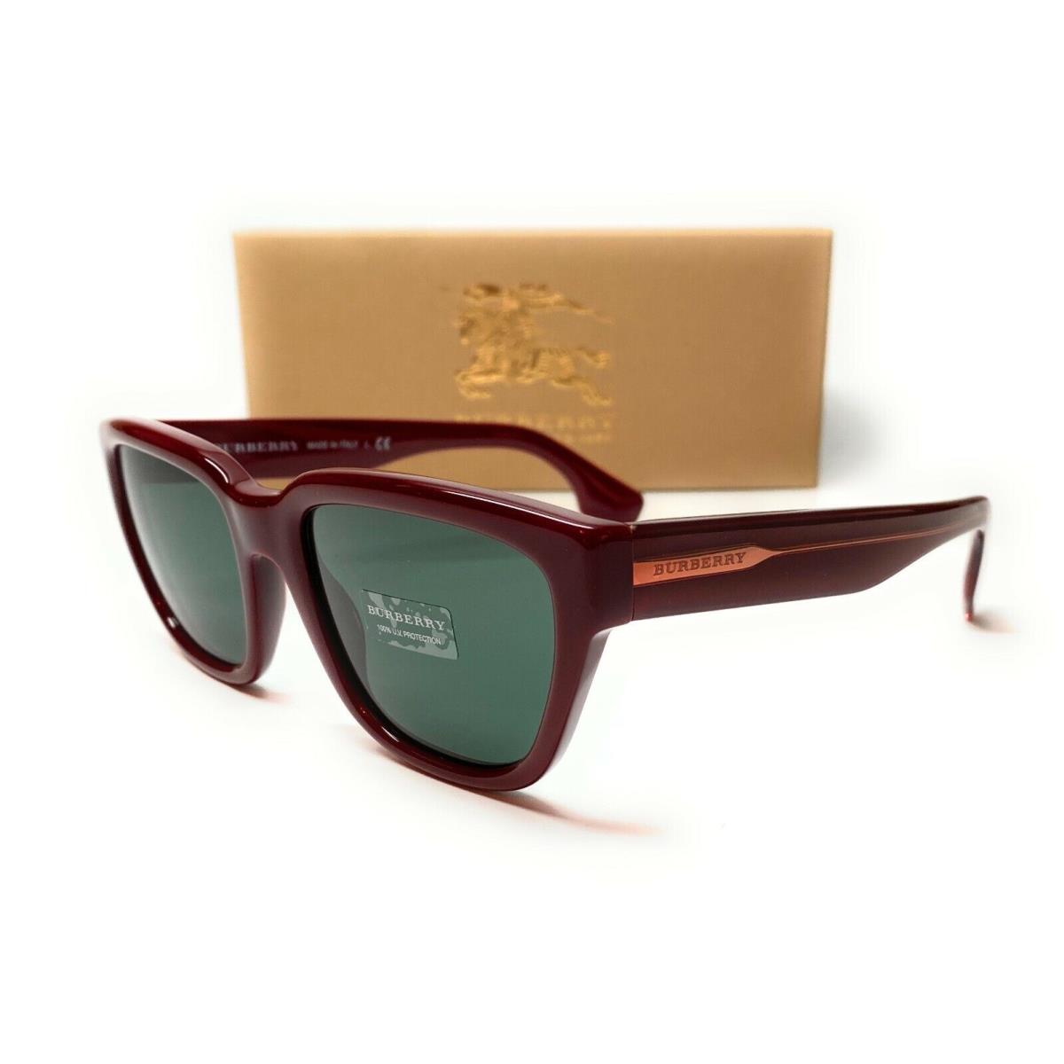 Burberry BE4277 37603H Bordeaux Dark Green Lens Women Square Sunglasses 54mm
