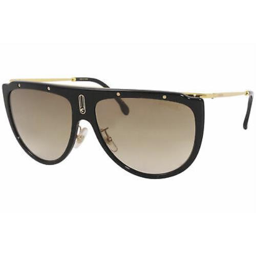 Carrera 1023/S 2M286 Sunglasses Men`s Black-gold/brown Gradient Lens Pilot 60mm