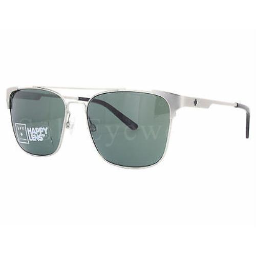 Spy Optics Wingate 673440869863 Matte Silver / Happy Grey Green Sunglasses