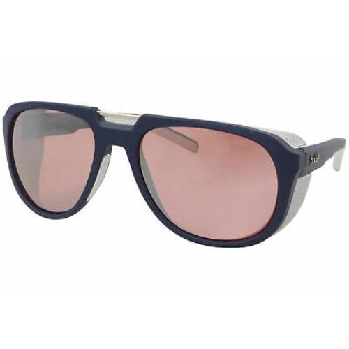 Bolle Men`s Cobalt 12531 Matte Navy Sport Wrap Sunglasses