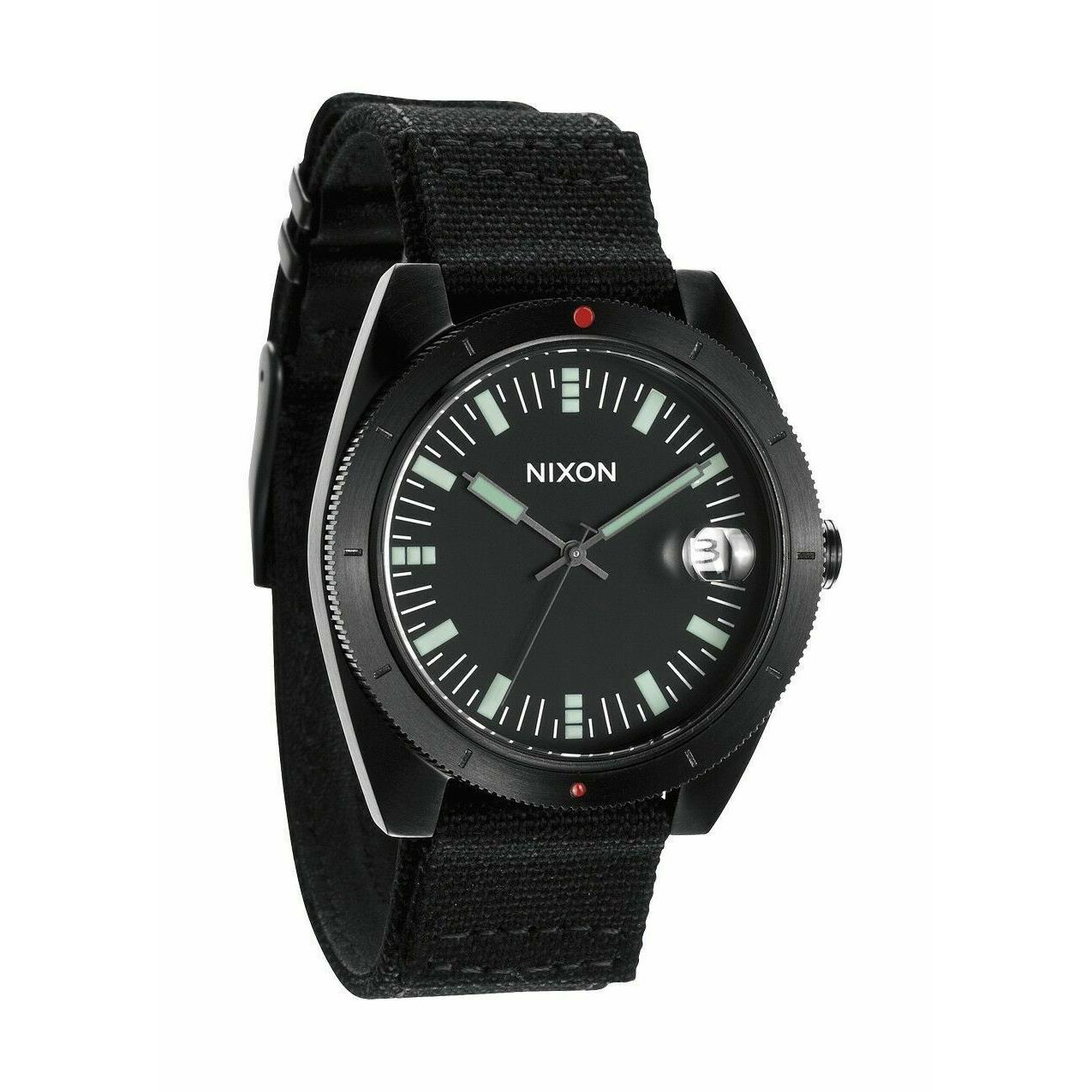 Nixon Rover All Black Nylon Canvas Men`s Watch A355 001 / A355-001 / A355001