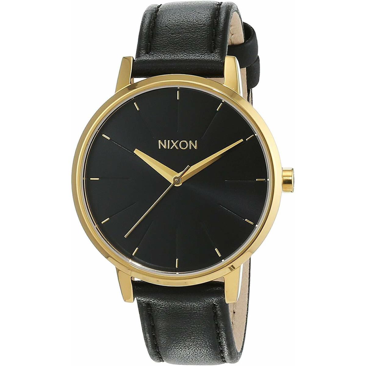 Nixon Kensington Leather Watch / Gold Black / A108-513 / A108 513 / A108513