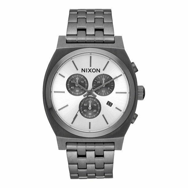 Nixon Time Teller Chronograph All Gunmetal Watch A972-632 / A972 632 / A972632