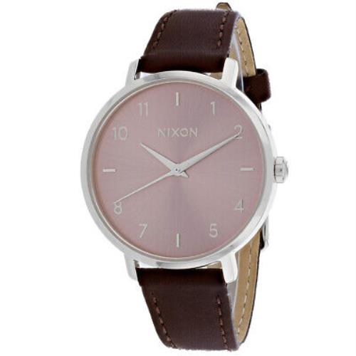 Nixon Women`s Arrow Leather Pink Watch - A1091-2878