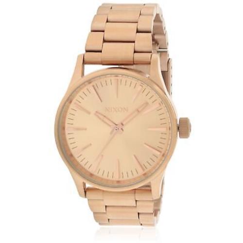 Nixon Sentry 38 Rose Gold-tone Stainless Steel Unisex Watch A450897