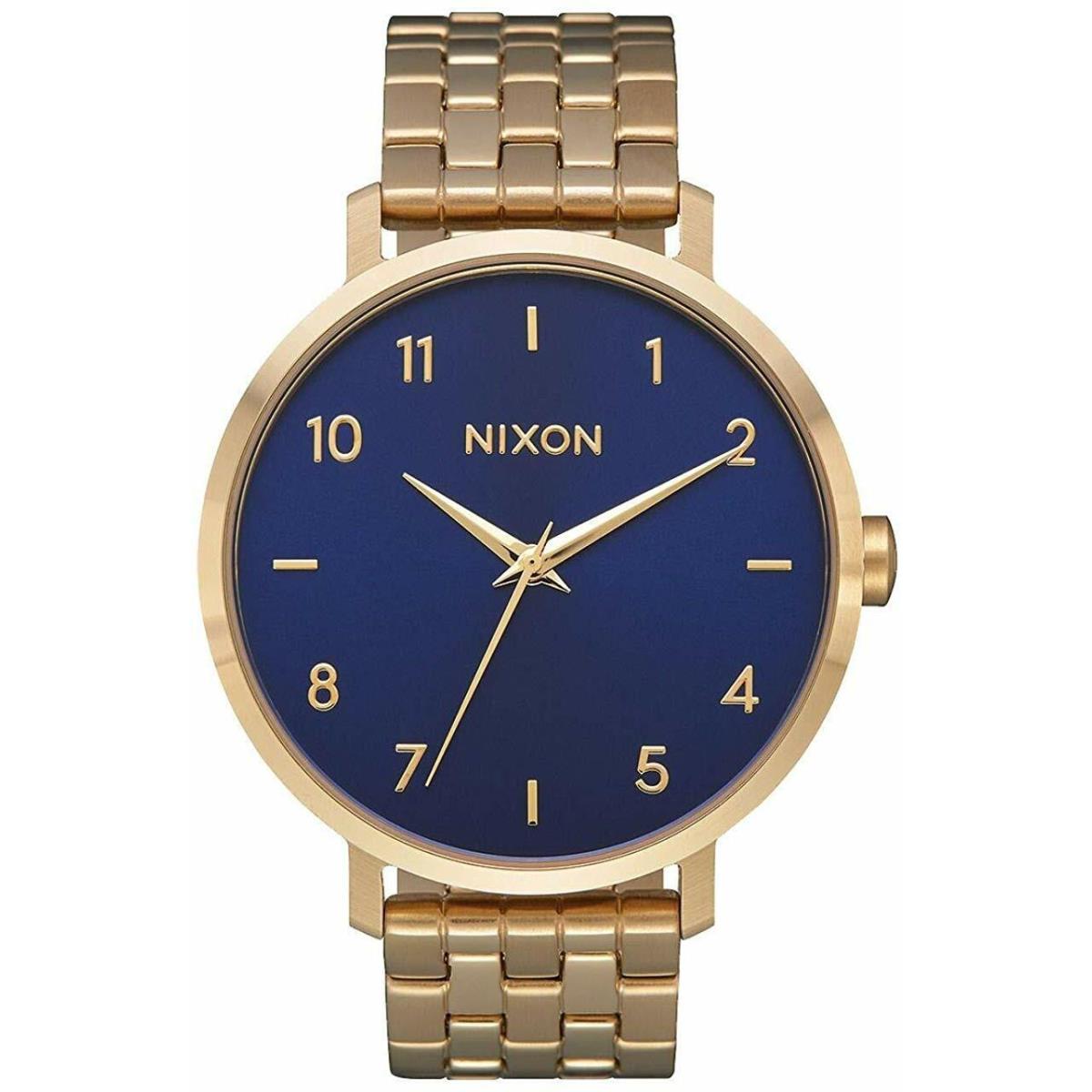 Nixon Arrow Gold and Navy Ladies Watch / A1090 933 / A1090933 / A1090-933