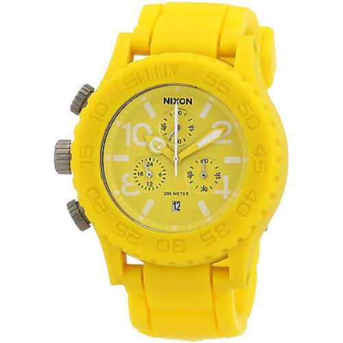 Nixon Yellow All Rubber 42 20 Chronograph Watch A309250-00