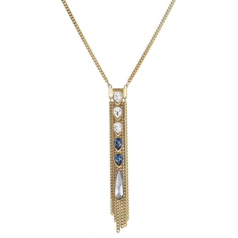 Swarovski Gipsy Necklace Small Blue Rose Gold Plating 5260597 1405