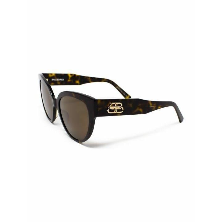 Balenciaga Sunglasses Women`s Havana/brown Lenses Cat Eye 55mm BB0050S 002