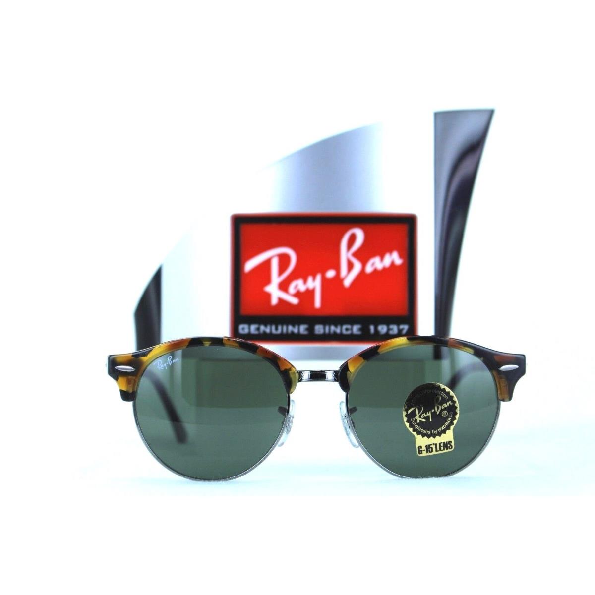 Ray Ban RB4246 1157 Tortoise Black Round Green Classic Non Polarized