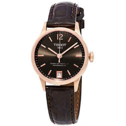 Tissot T-classic Automatic Brown Dial Ladies Watch T099.207.36.447.00