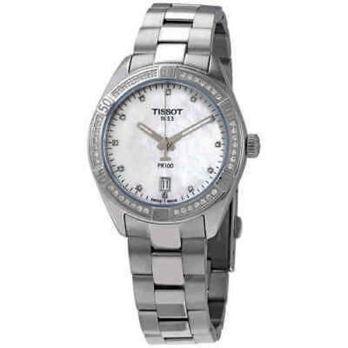 Tissot PR 100 Mop Diamond Dial Ladies Watch T101.910.61.116.00