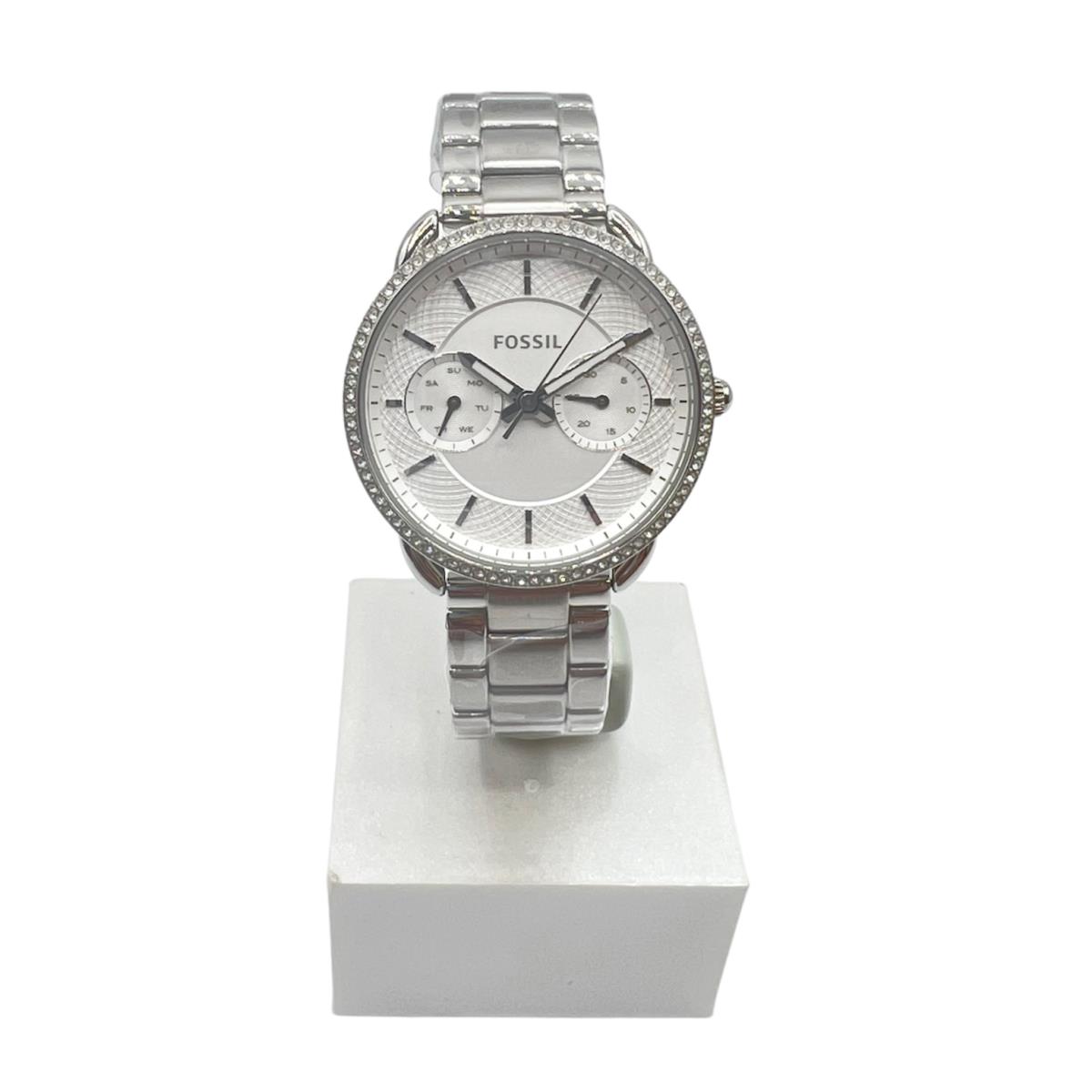 Fossil Tailor Silver Dial Stainless Steel Ladies Watch ES4262