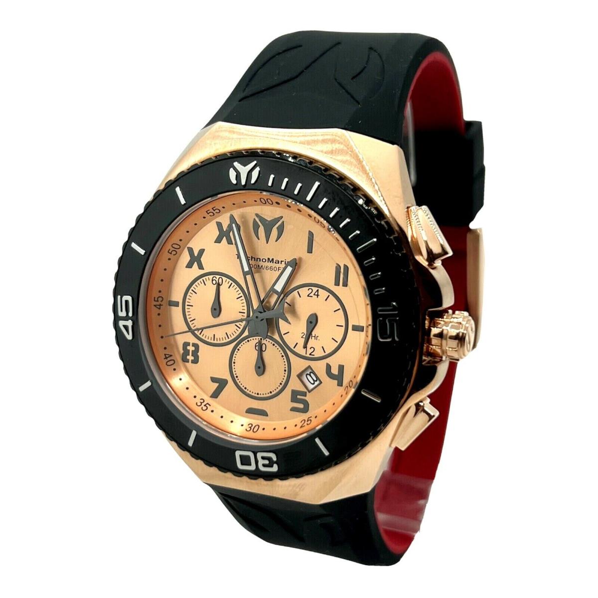 Technomarine Ocean Manta Men`s TM-215065 Rose Gold-tone Chronograph Watch 48mm