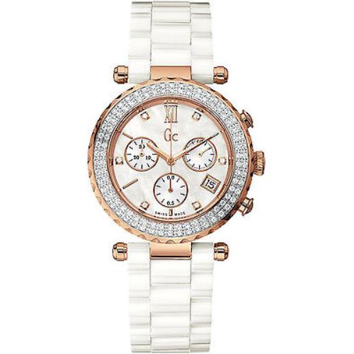 Guess Collection A22104M1 Ladies Diamonds On Bezel Sapphire Screw Crown 100m WR